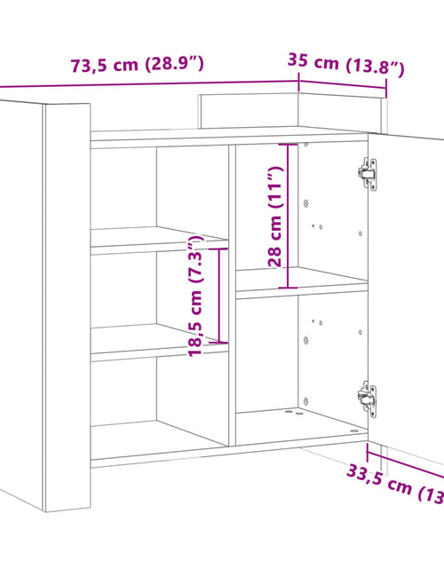 Încărcați imaginea în vizualizatorul Galerie, Dulap, stejar sonoma, 73,5x35x75 cm, lemn prelucrat
