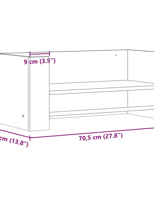 Загрузите изображение в средство просмотра галереи, Raft de perete, gri sonoma, 70,5x35x30,5 cm, lemn prelucrat
