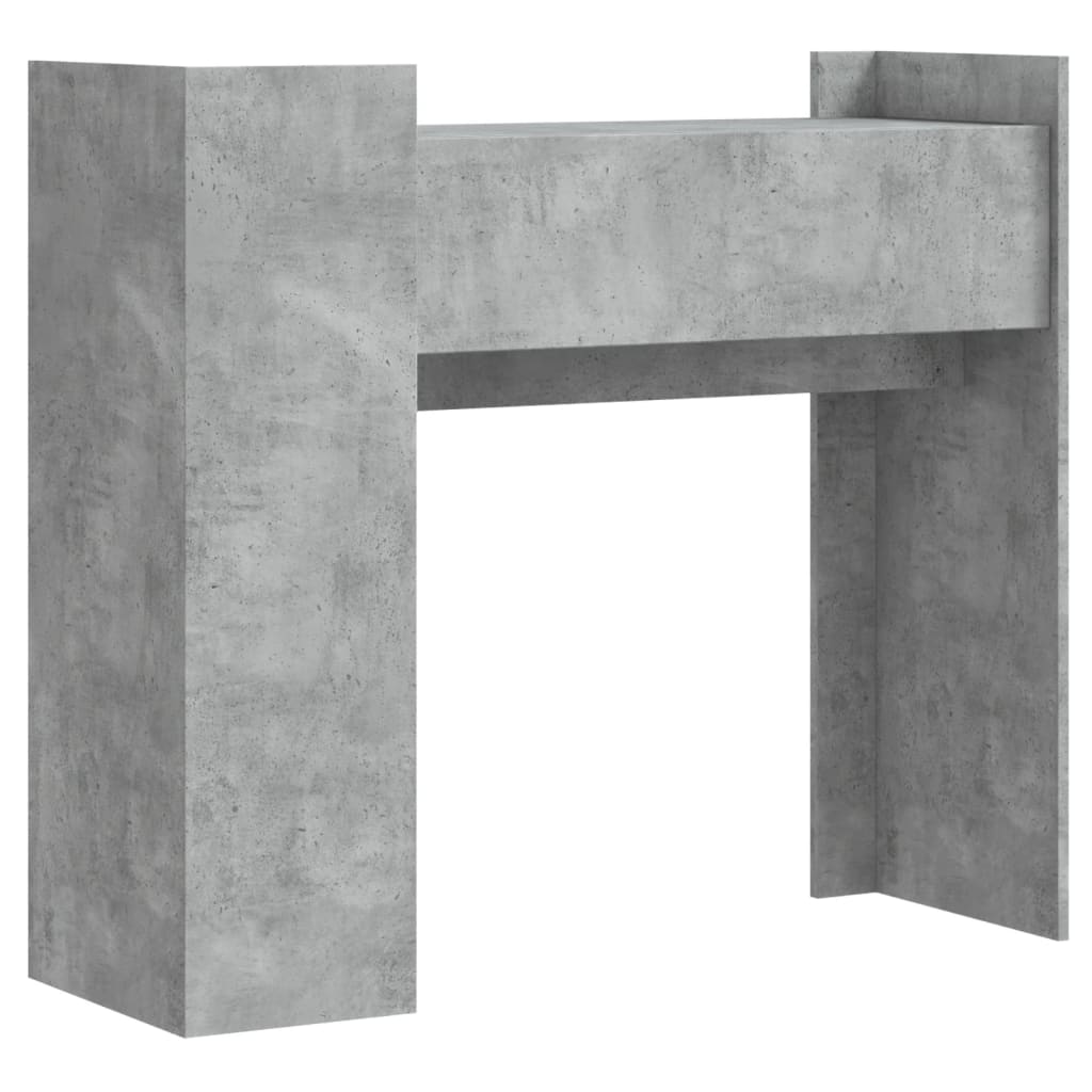 Masă consolă, gri beton, 100x35x90 cm, lemn prelucrat