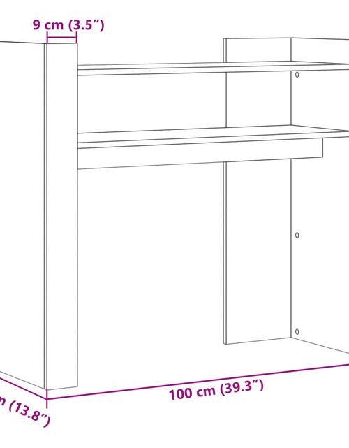 Загрузите изображение в средство просмотра галереи, Măsuță consolă, gri sonoma, 100x35x90 cm, lemn prelucrat
