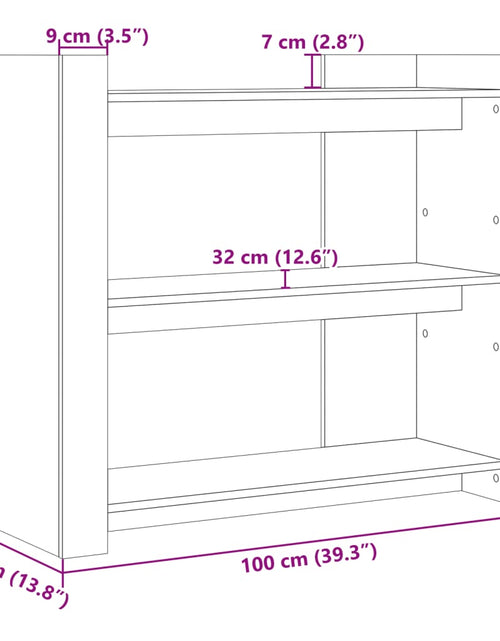 Загрузите изображение в средство просмотра галереи, Măsuță consolă, gri sonoma, 100x35x90 cm, lemn prelucrat
