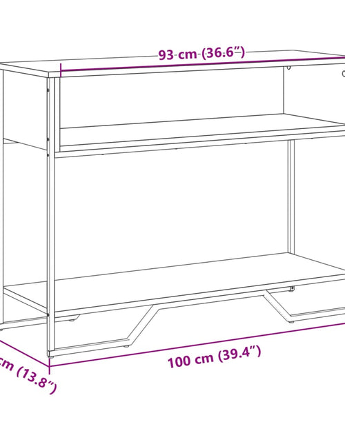 Încărcați imaginea în vizualizatorul Galerie, Măsuță consolă, stejar sonoma, 100x35x74,5 cm, lemn prelucrat
