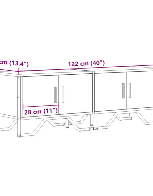 Загрузите изображение в средство просмотра галереи, Dulap TV, stejar sonoma, 122x34x41 cm, lemn prelucrat
