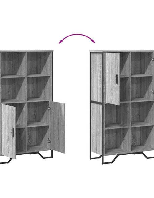 Încărcați imaginea în vizualizatorul Galerie, Dulap înalt, gri sonoma, 79,5x35,5x137,5 cm, lemn prelucrat
