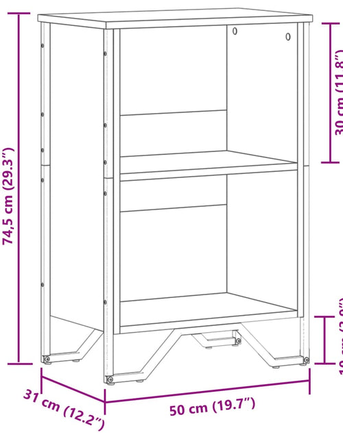 Încărcați imaginea în vizualizatorul Galerie, Bibliotecă, stejar sonoma, 50x31x74,5 cm, lemn prelucrat
