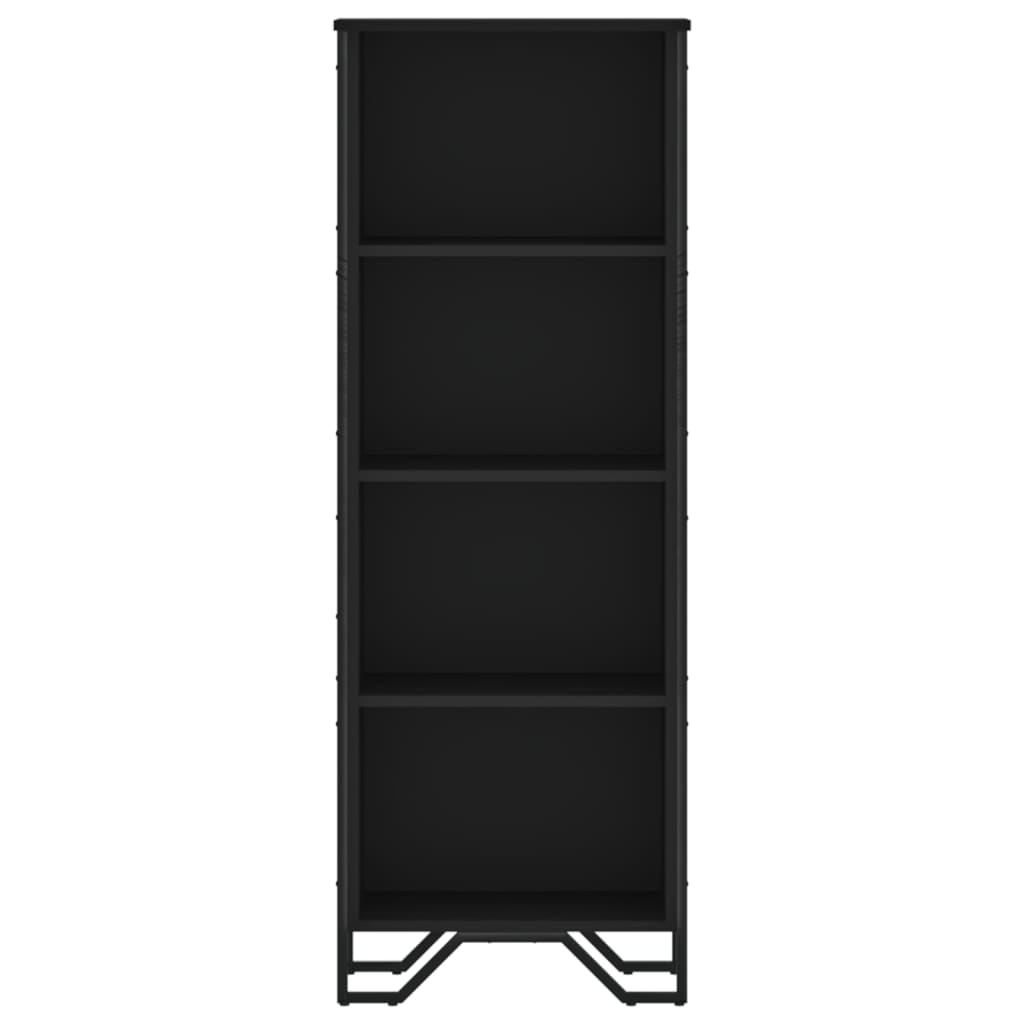 Bibliotecă, negru, 50x31x137,5 cm, lemn prelucrat