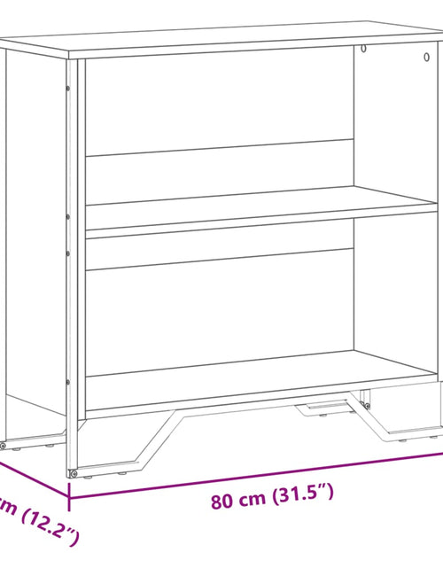 Загрузите изображение в средство просмотра галереи, Bibliotecă, stejar maro, 80x31x74,5 cm, lemn prelucrat

