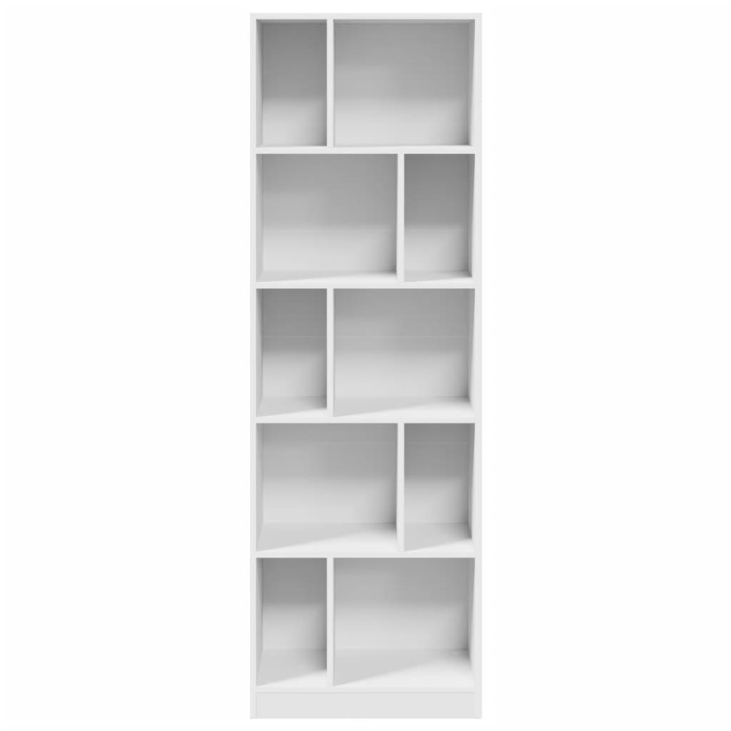 Bibliotecă, alb, 57x28,5x174 cm, lemn prelucrat