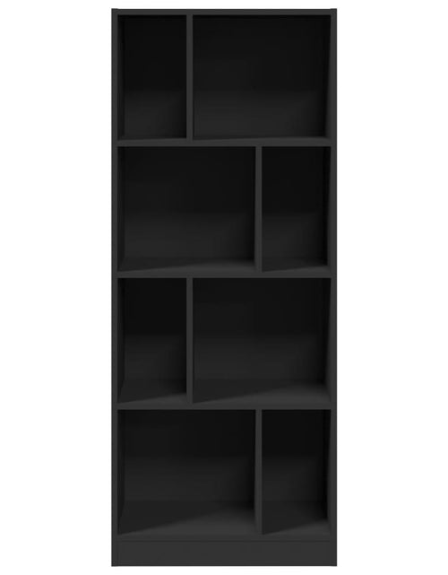 Încărcați imaginea în vizualizatorul Galerie, Bibliotecă, negru, 57x28,5x141 cm, lemn prelucrat
