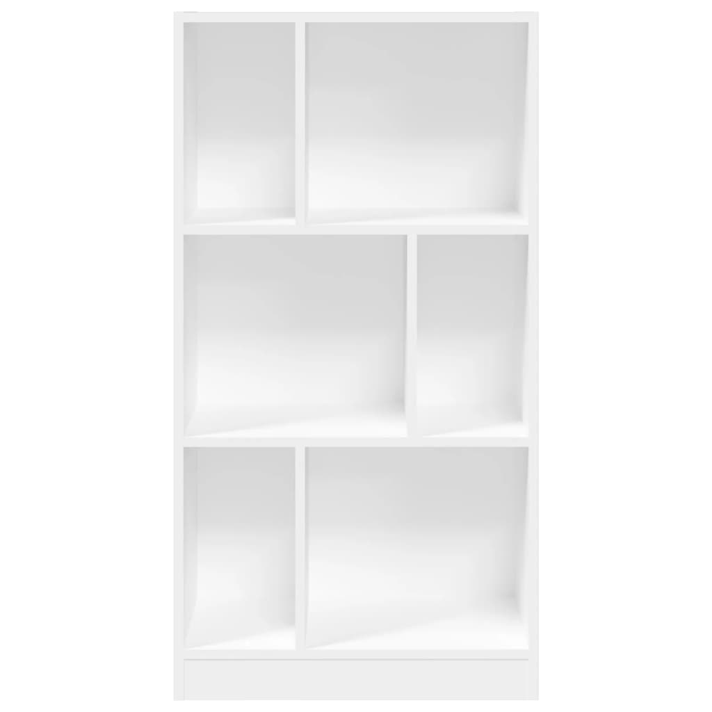Bibliotecă, alb, 57x28,5x107,5 cm, lemn prelucrat