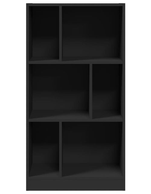 Încărcați imaginea în vizualizatorul Galerie, Bibliotecă, negru, 57x28,5x107,5 cm, lemn prelucrat
