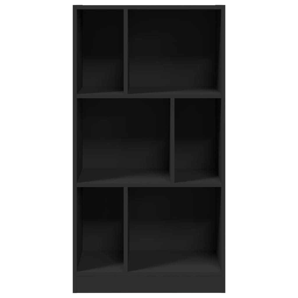 Bibliotecă, negru, 57x28,5x107,5 cm, lemn prelucrat