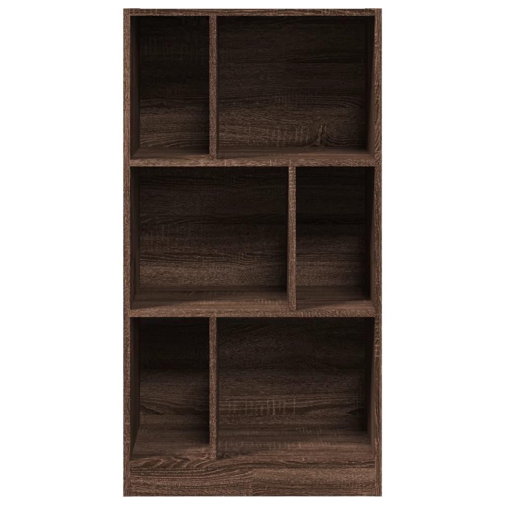 Bibliotecă, stejar maro, 57x28,5x107,5 cm, lemn prelucrat