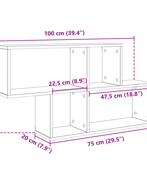 Загрузите изображение в средство просмотра галереи, Raft de perete, stejar sonoma, 100x20x53 cm, lemn prelucrat
