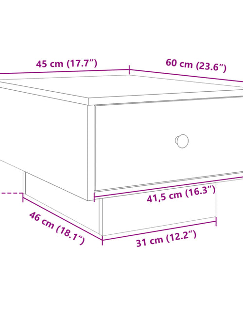 Загрузите изображение в средство просмотра галереи, Măsuță de cafea, stejar Sonoma, 60x45x31 cm, lemn prelucrat
