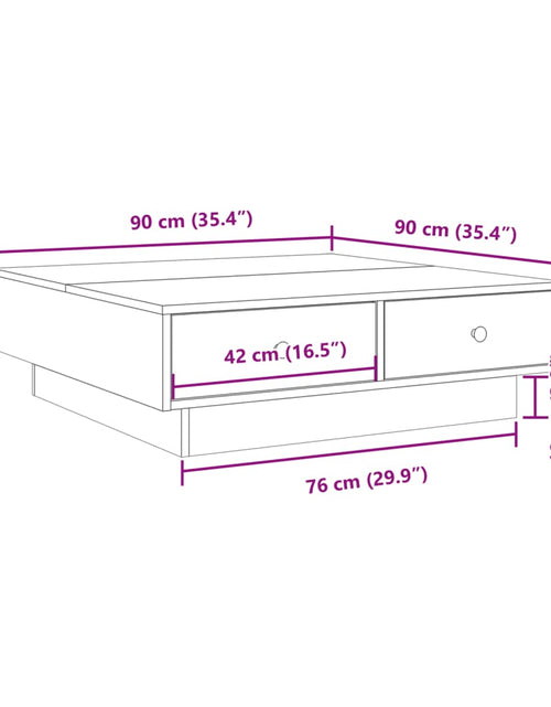 Загрузите изображение в средство просмотра галереи, Măsuță de cafea, stejar fumuriu, 90x90x28 cm, lemn prelucrat
