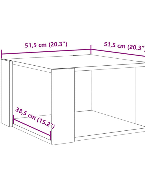 Загрузите изображение в средство просмотра галереи, Măsuță de cafea, stejar afumat, 51,5x51,5x30 cm, lemn prelucrat
