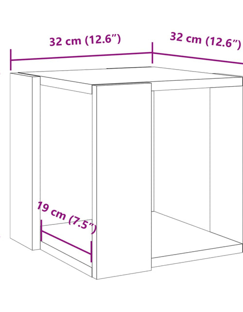 Загрузите изображение в средство просмотра галереи, Măsuță de cafea, gri sonoma, 32x32x30 cm, lemn prelucrat

