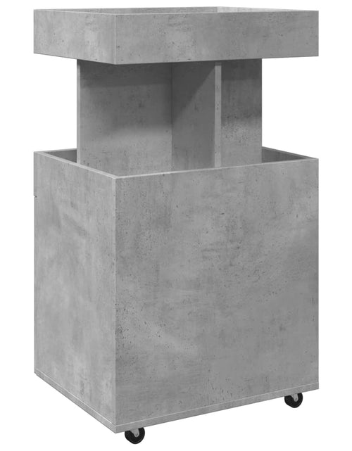 Загрузите изображение в средство просмотра галереи, Cărucior de bar, gri beton, 50x41x89 cm, lemn prelucrat
