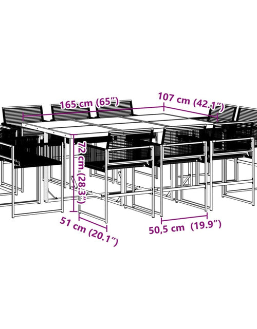 Загрузите изображение в средство просмотра галереи, Set mobilier de grădină, 11 piese, negru, poliratan
