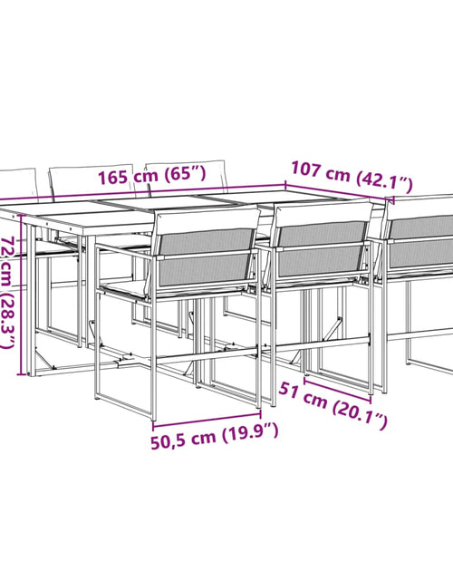 Încărcați imaginea în vizualizatorul Galerie, Set mobilier de grădină, 7 piese, cu perne, negru, textilenă
