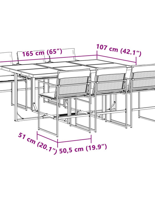 Încărcați imaginea în vizualizatorul Galerie, Set mobilier de grădină, 7 piese, cu perne, alb, textilenă
