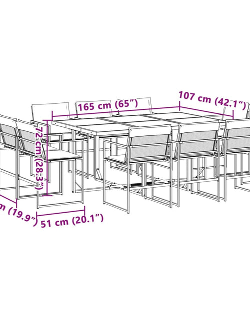 Încărcați imaginea în vizualizatorul Galerie, Set mobilier de grădină, 11 piese, cu perne, alb, textilenă
