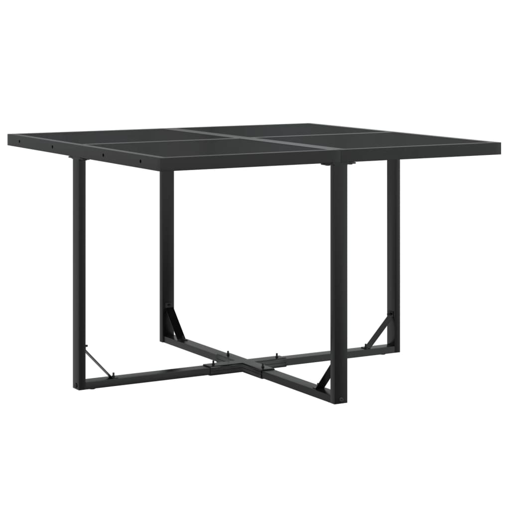 Set mobilier de grădină, 5 piese, negru, textilenă