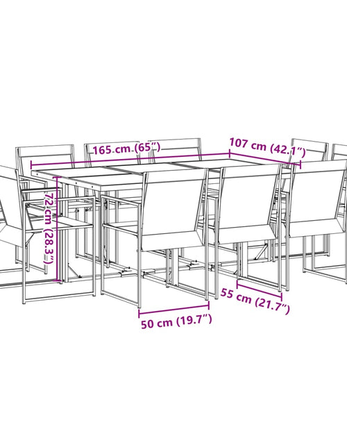 Загрузите изображение в средство просмотра галереи, Set mobilier de grădină, 11 piese, negru, textilenă
