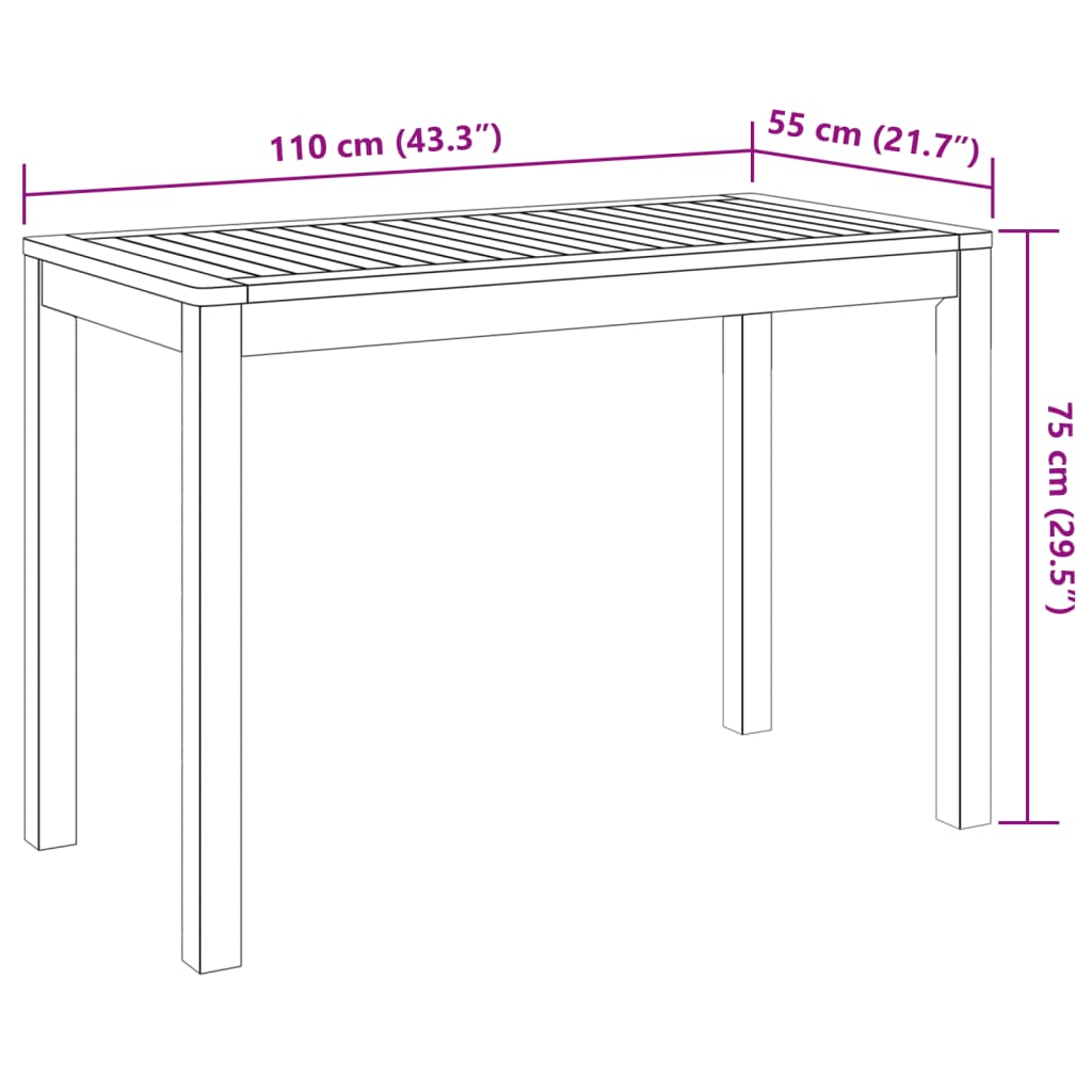 Set mobilier de grădină, 3 piese, lemn masiv de acacia