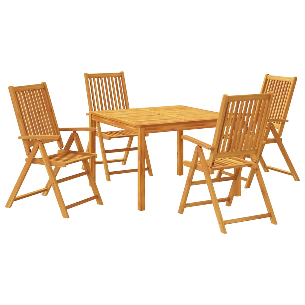 Set mobilier de grădină, 5 piese, lemn masiv de acacia