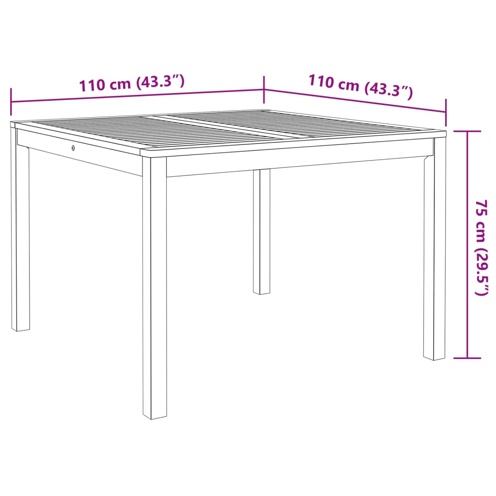 Set mobilier de grădină, 5 piese, lemn masiv de acacia