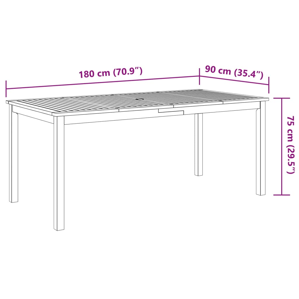 Set mobilier de grădină, 9 piese, lemn masiv de acacia