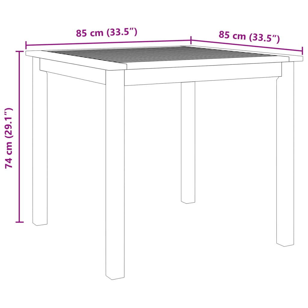 Set mobilier de grădină, 3 piese, lemn masiv de acacia