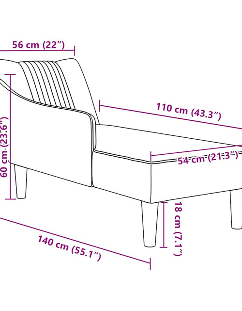Încărcați imaginea în vizualizatorul Galerie, Sezlong cu cotiera dreapta Wine Red Velvet
