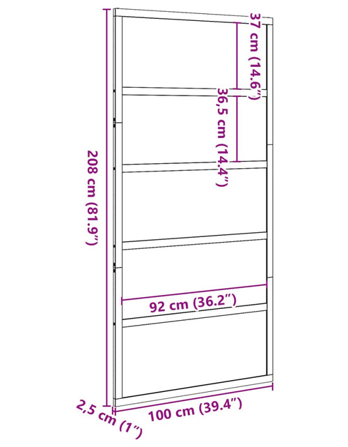 Încărcați imaginea în vizualizatorul Galerie, Ușă de hambar, 100x208 cm, lemn masiv de pin
