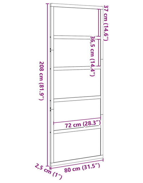 Încărcați imaginea în vizualizatorul Galerie, Ușă de hambar, 80x208 cm, lemn masiv de pin
