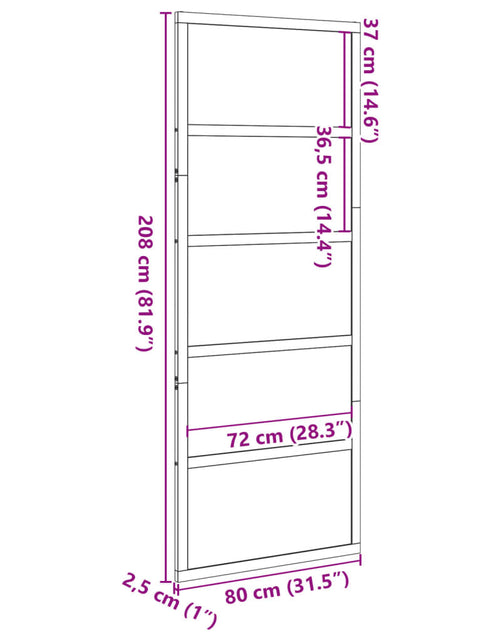 Încărcați imaginea în vizualizatorul Galerie, Ușă de hambar, maro ceruit, 80x208 cm, lemn masiv de pin
