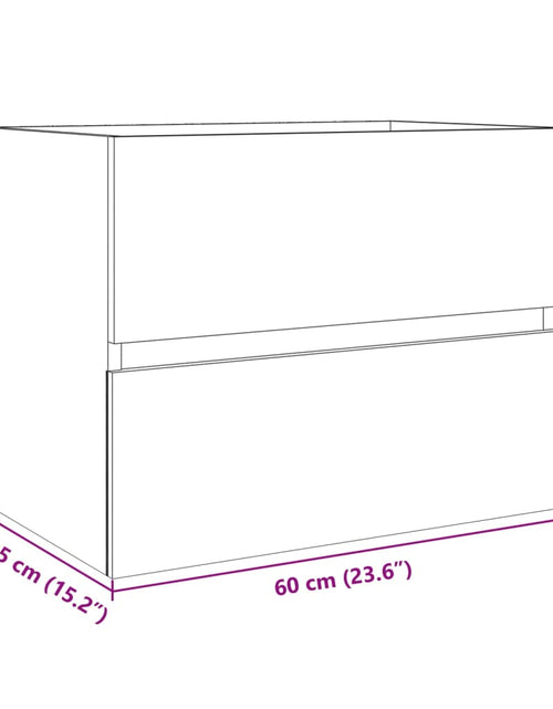 Încărcați imaginea în vizualizatorul Galerie, Dulap de chiuvetă, stejar sonoma, 60 x 38,5 x 45 cm, PAL
