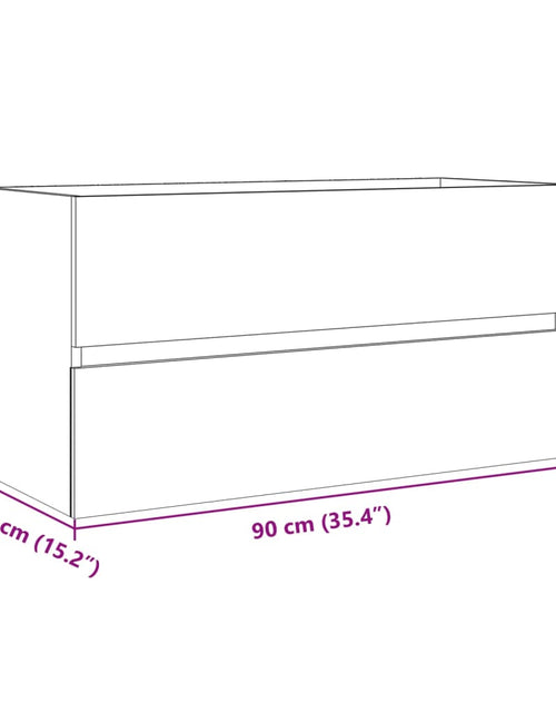 Încărcați imaginea în vizualizatorul Galerie, Dulap de chiuvetă, stejar sonoma, 90x38,5x45 cm, PAL
