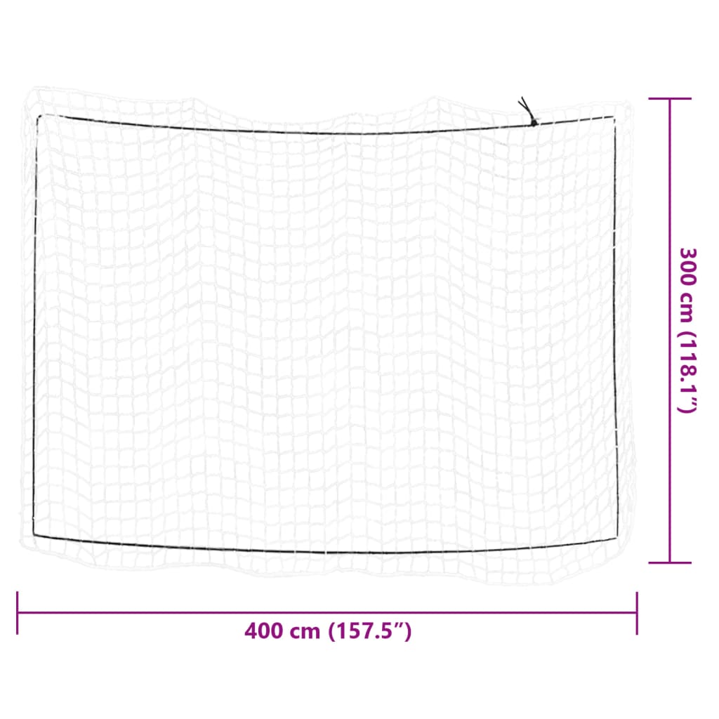 Plasă de remorcă cu funie elastică, alb, 4x3 m, PP