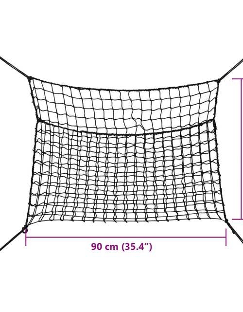 Încărcați imaginea în vizualizatorul Galerie, Plase pentru fân, 2 buc, negru, dreptunghiulară, 90x60 m, PP
