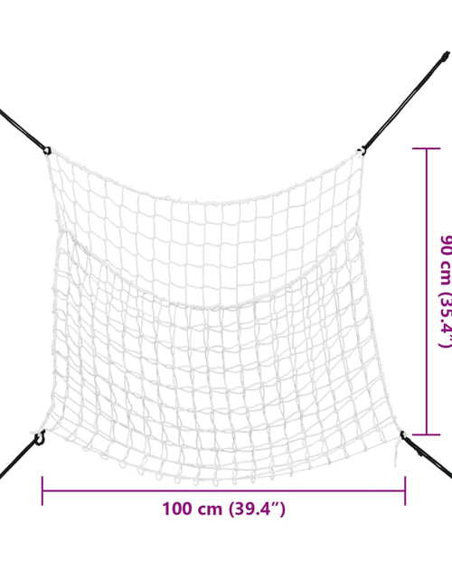 Încărcați imaginea în vizualizatorul Galerie, Plase pentru fân, 2 buc, alb, dreptunghiulară, 100x90 cm, PP
