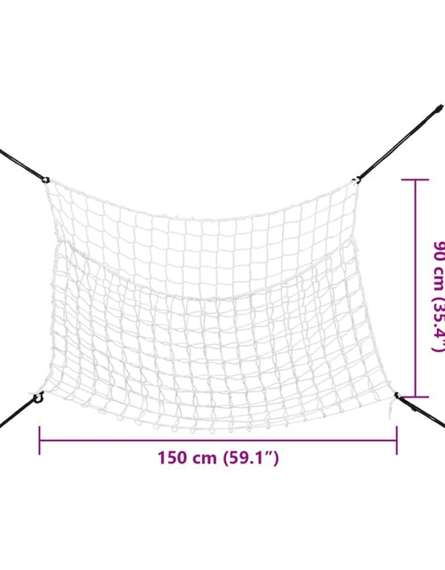Încărcați imaginea în vizualizatorul Galerie, Plase pentru fân, 2 buc, alb, dreptunghiulară, 150x90 cm, PP
