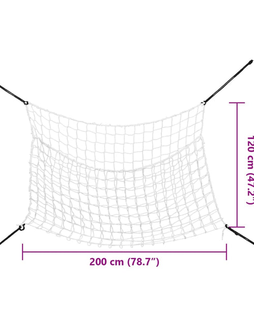 Încărcați imaginea în vizualizatorul Galerie, Plase pentru fân, 2 buc, alb, dreptunghiulară, 200x120 cm, PP
