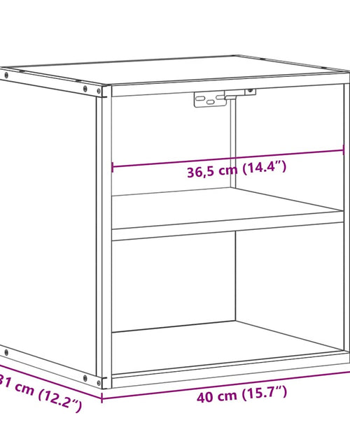 Загрузите изображение в средство просмотра галереи, Noptieră de perete, stejar sonoma, 40x31x39,5 cm

