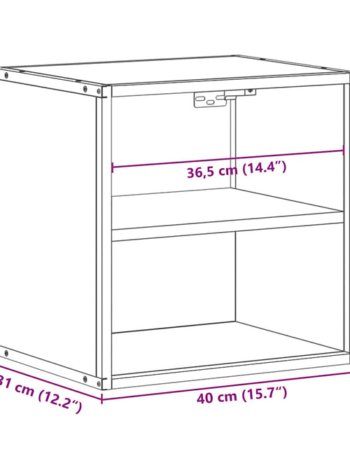 Încărcați imaginea în vizualizatorul Galerie, Noptieră de perete, stejar fumuriu, 40x31x39,5 cm
