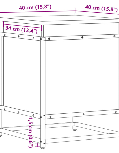 Încărcați imaginea în vizualizatorul Galerie, Cutie depozitare stejar maro 40x40x51,5 cm lemn prelucrat
