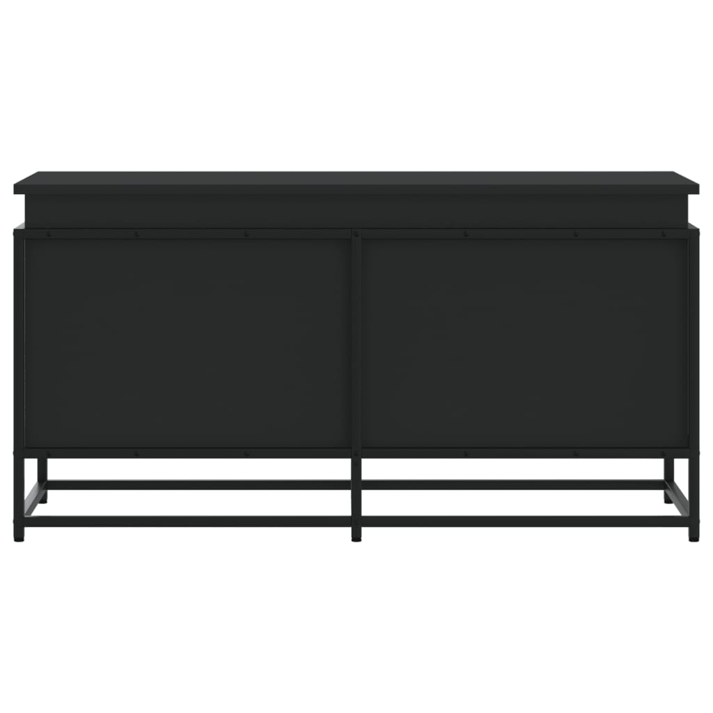 Cutie depozitare cu capac negru 100x40x51,5 cm lemn prelucrat