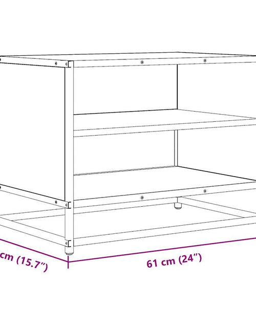 Încărcați imaginea în vizualizatorul Galerie, Comodă TV, stejar sonoma, 61x40x46 cm, lemn prelucrat și metal
